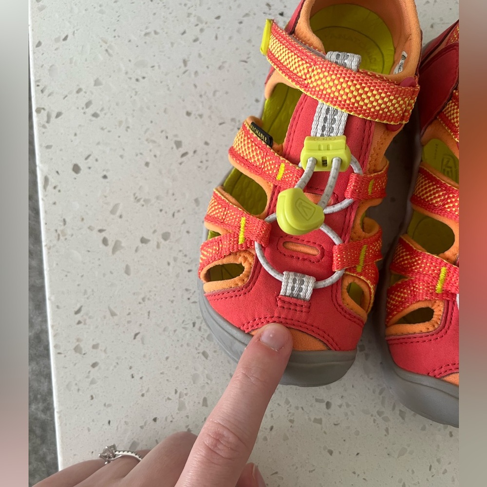 Keen Orange & Red Seacamp lI CNX Hybrid Water Sandals Unisex Toddlers Size 11 - Picture 14 of 15